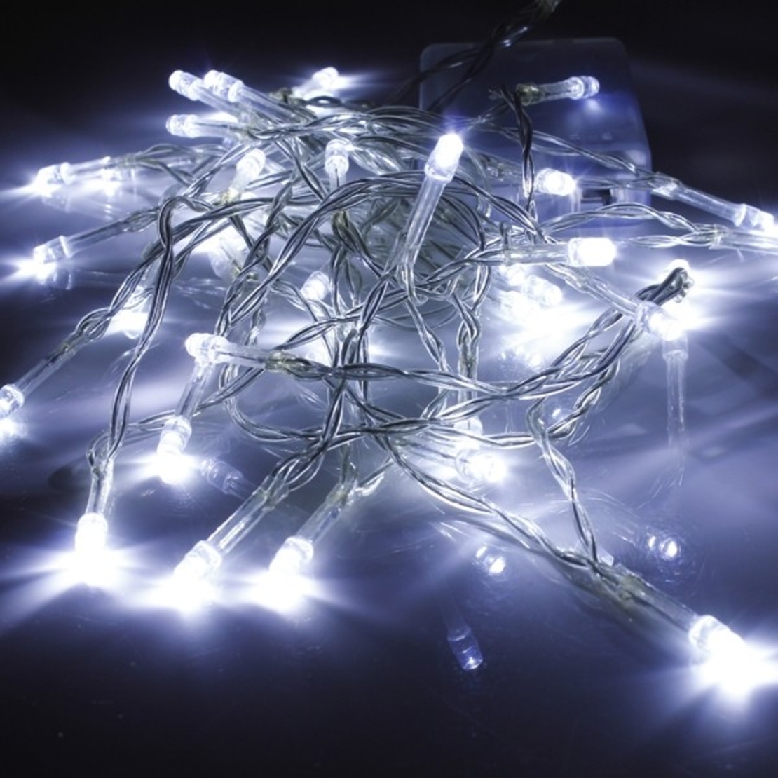 Instalatie Craciun, 165 m, Led-uri ,Franjuri, Alb rece, Flash, Alimentator, Interconectabila, Fir Transparent Cauciucat, 220v, Vafy