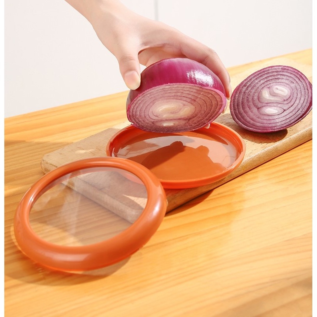 Set 4 Recipiente pentru Pastrarea Proaspata a Legumelor, Flippy, Cutii Portabile Sigilate Anti-oxidare, 4 Forme Diferite pentru Legume sau Fructe, Culori diferite