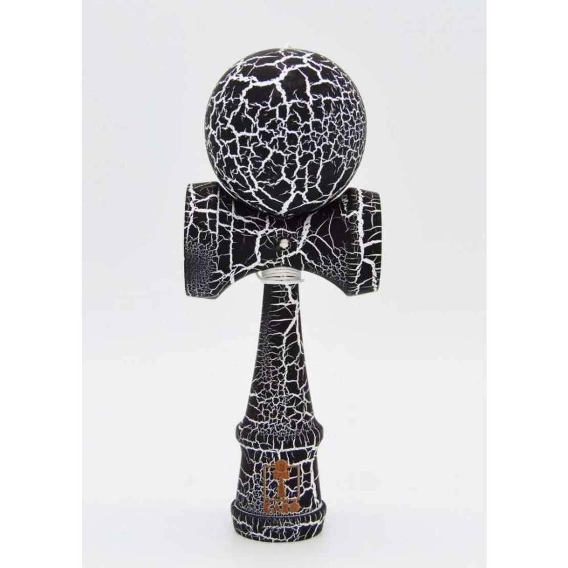 Kendama Ball Full Crack Negru Lemn Fag Alb