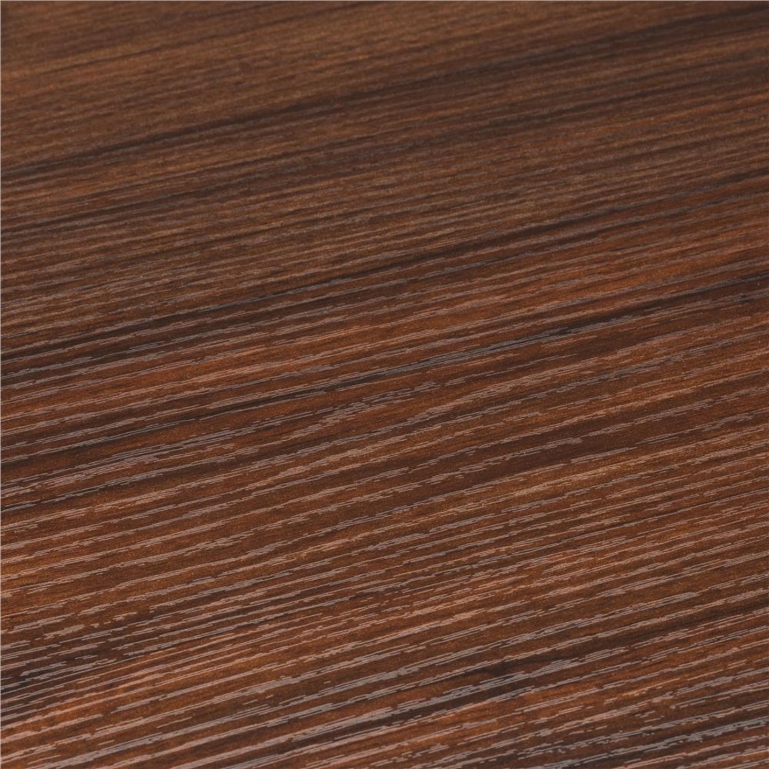 Birou reglabil pe inaltime cu rafturi si roti, blat din lemn si structura metalica, 80x40x76-86 cm, maro inchis
