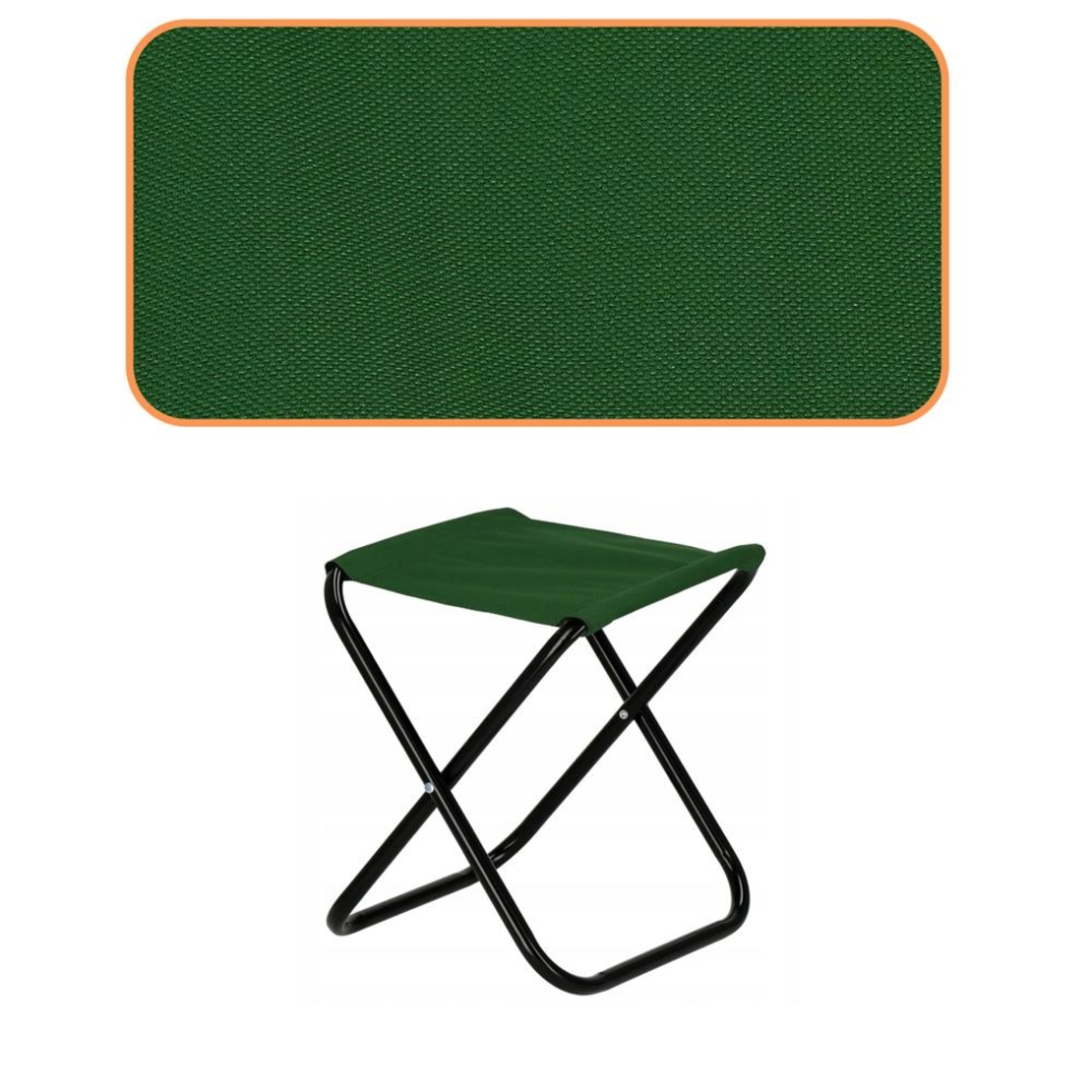 Scaun pliabil pentru camping sau pescuit, cadru metalic, maxim 100 kg, 26x26x34 cm, verde