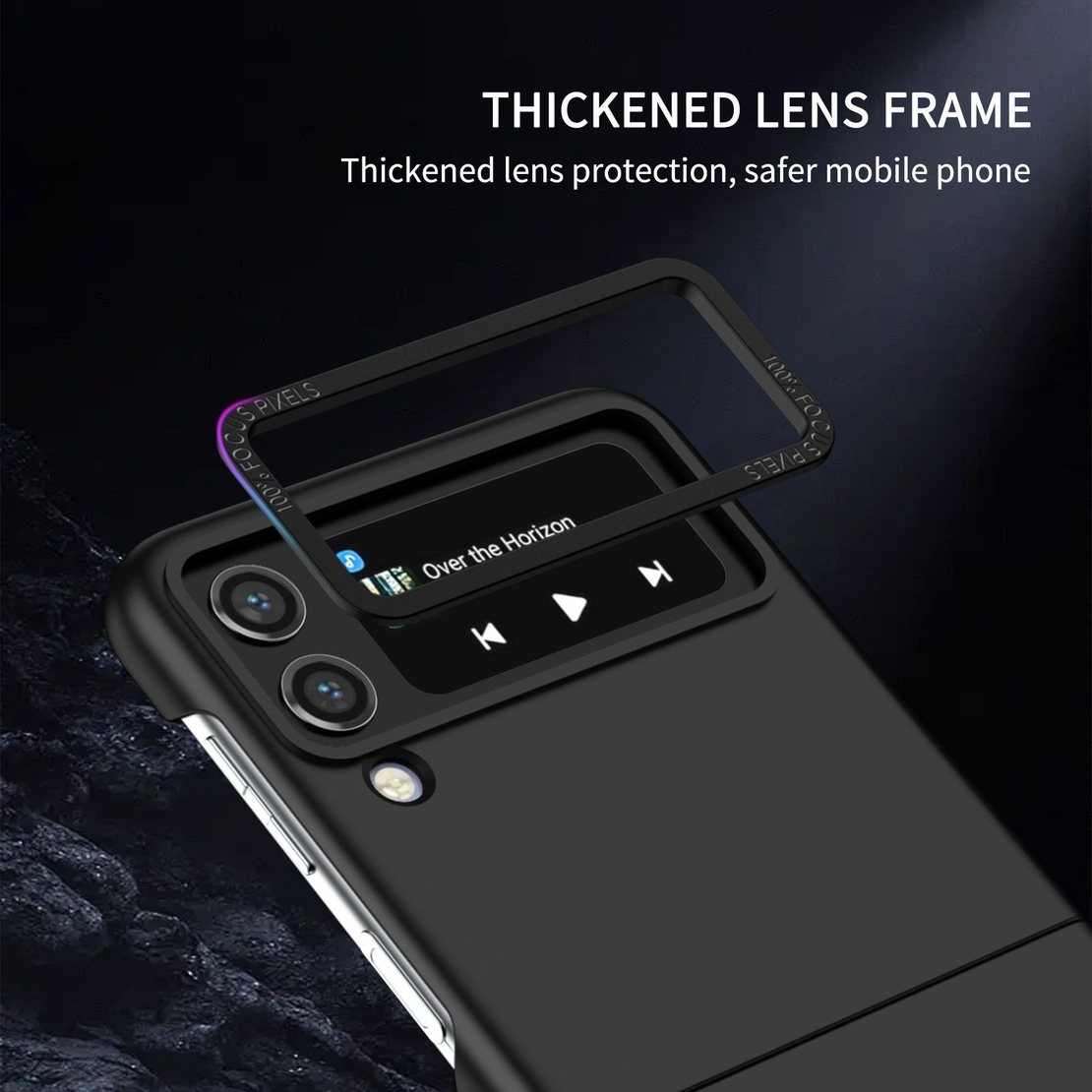 Husa de protectie Vafy, Pliere Tridimensionala, Multifunctionala, PC, pentru Samsung Galaxy Z Flip 3 , Negru