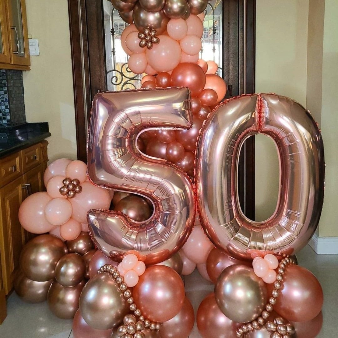 Balon din Folie Metalizata Flippy, Figurina Cifra, Tema Aniversare 100 cm, Ambalaj Individual, Pai inclus, Umflare cu Aer sau Heliu, Coral, Rose, Cifra 0