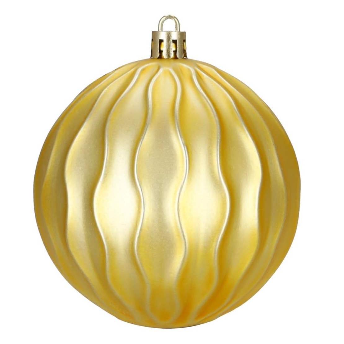 Set globuri decorative, 36 bucati, plastic, 6.5 cm, auriu si ecru