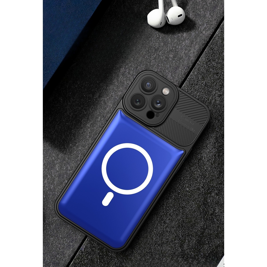 Husa Urban Armor pentru Samsung Galaxy A24 4G, Vafy, Suport Auto Magnetic, Protectie Antisoc, Albastru