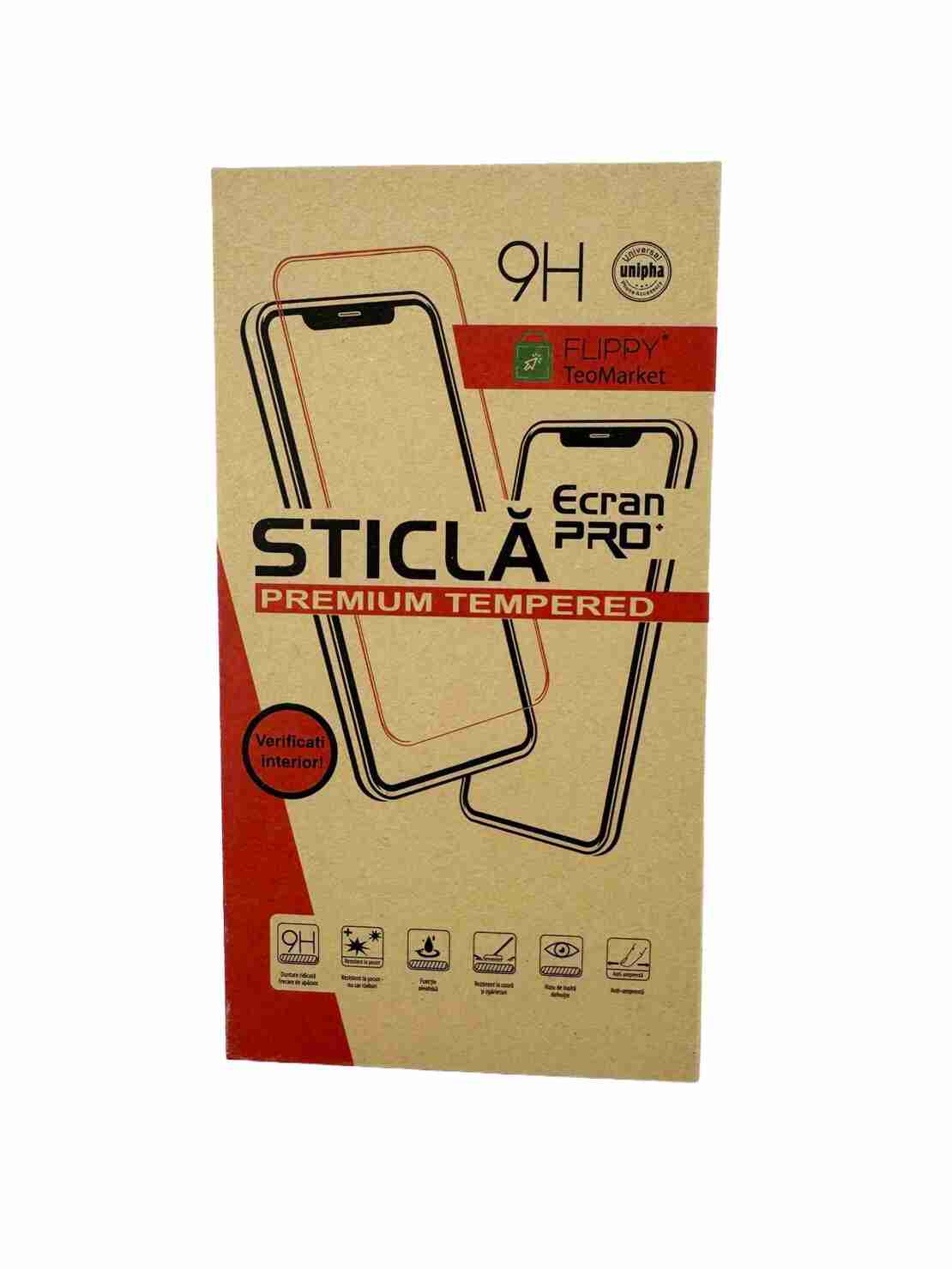 Ambalaj Folie Protectie Sticla Securizata, Flippy, Carton, Auriu 175 x 100 mm