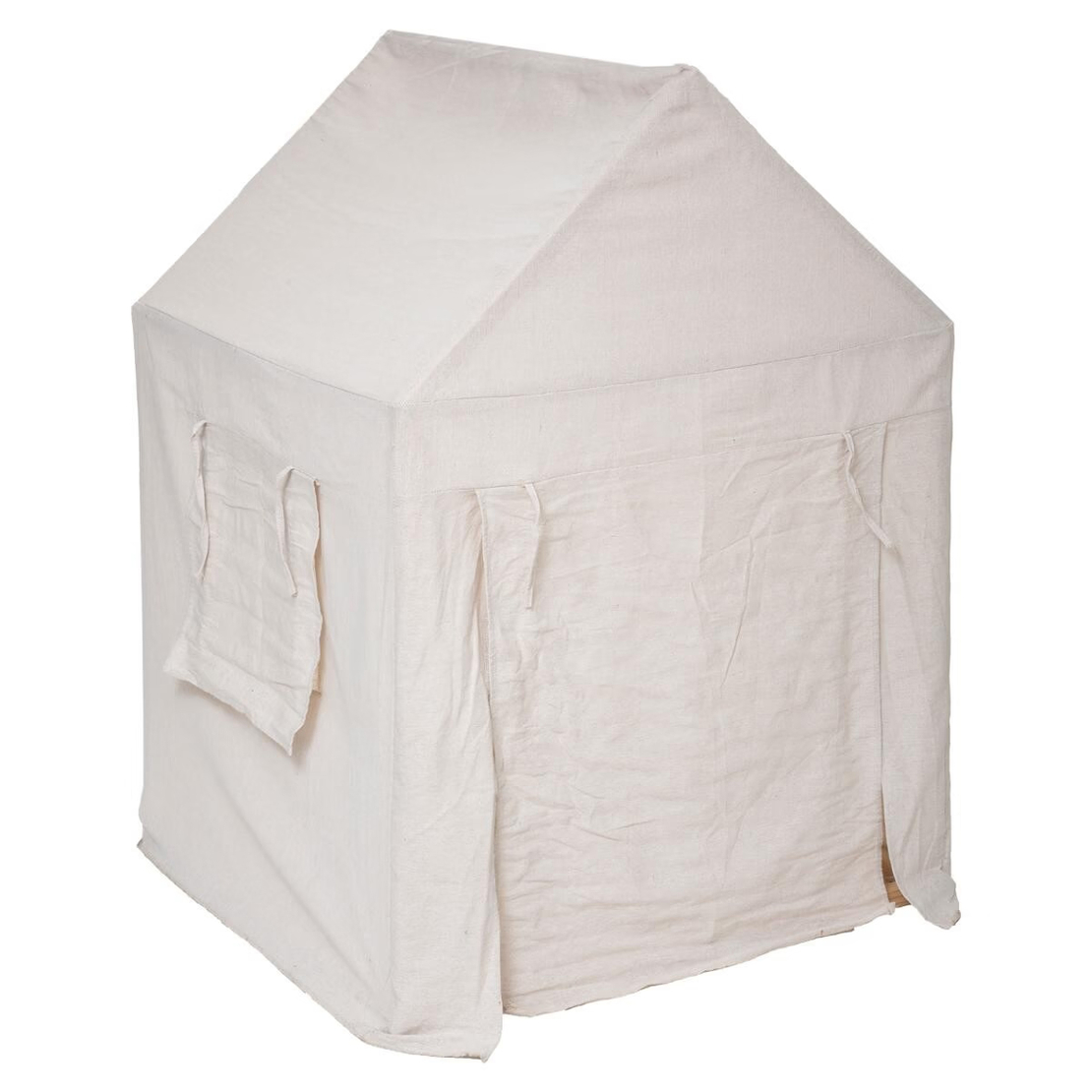 Casuta copii Atmosphera Safari, lemn de pin si panza textila, 77x115 cm, bej