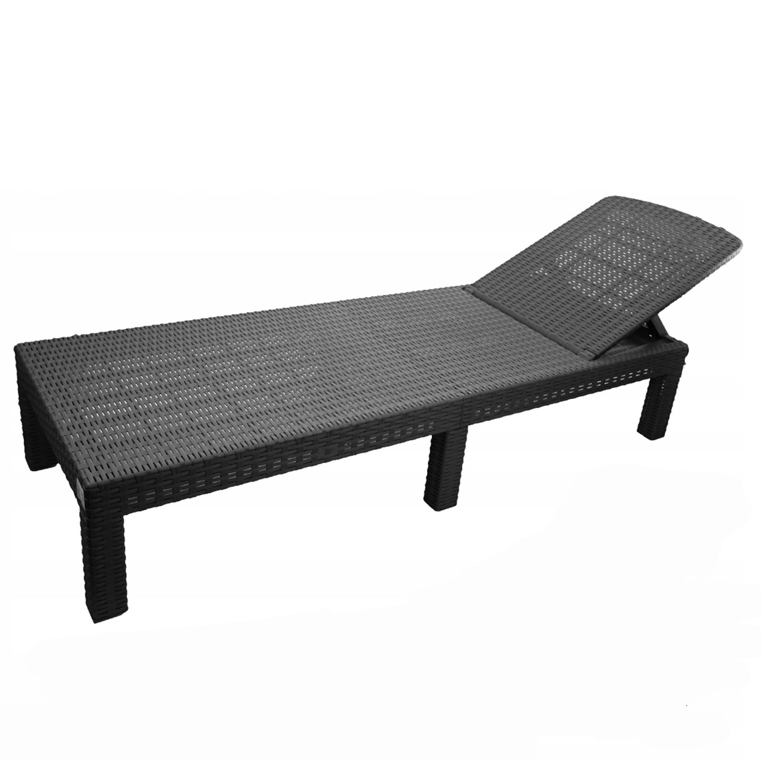 Sezlong pliabil tip valiza, 3 pozitii reglare, structura usoara pentru transport, 186x60x30 cm, gri