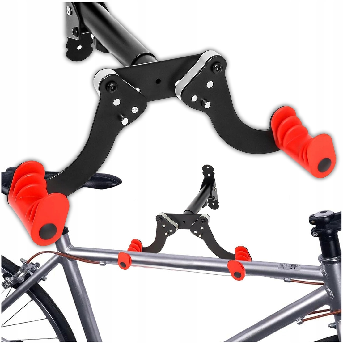 Suport biciclete pliabil pentru perete, metal, 45x36x20 cm