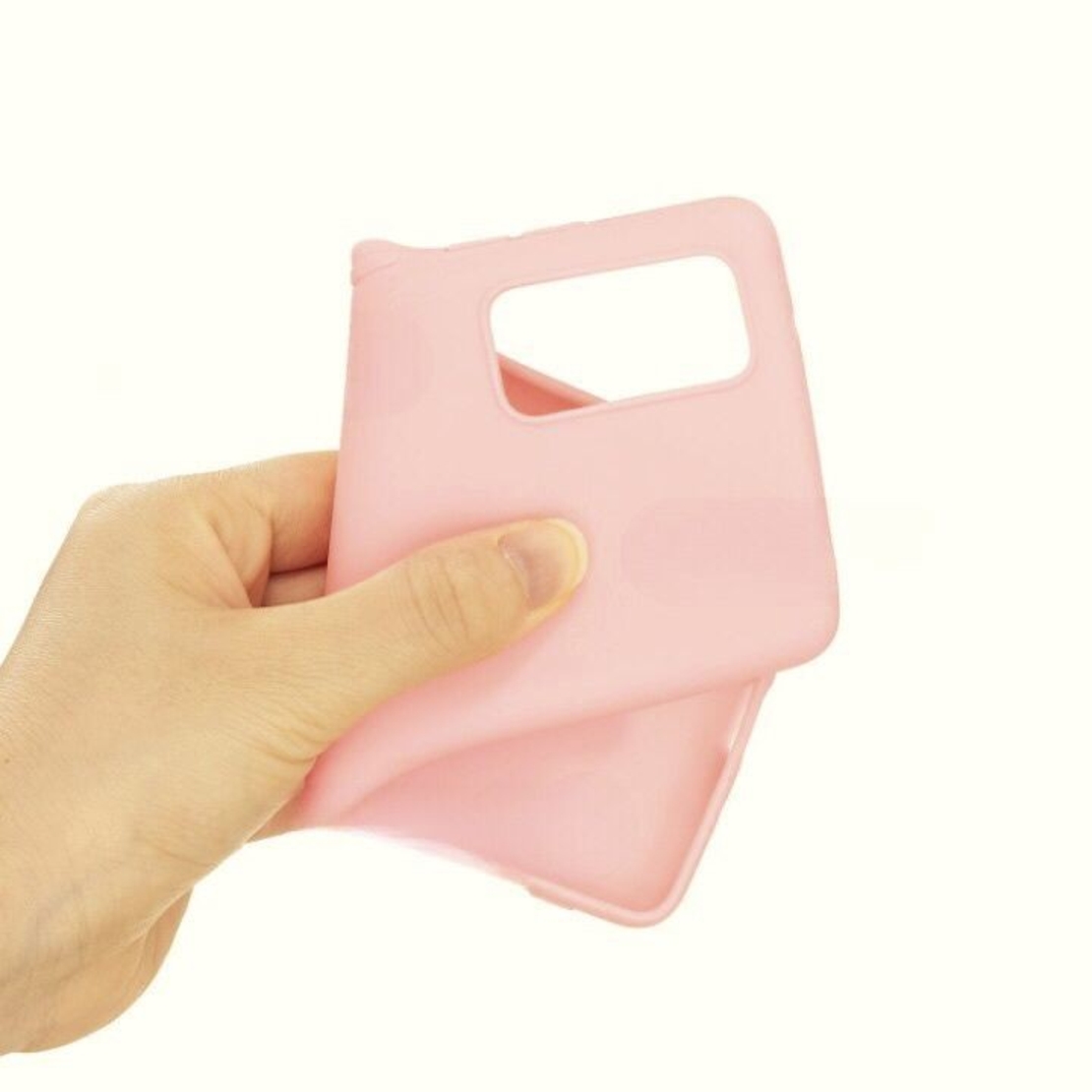 Husa protectie Vafy compatibila cu Samsung Galaxy S21 Ultra Liquid Silicone Case Roz