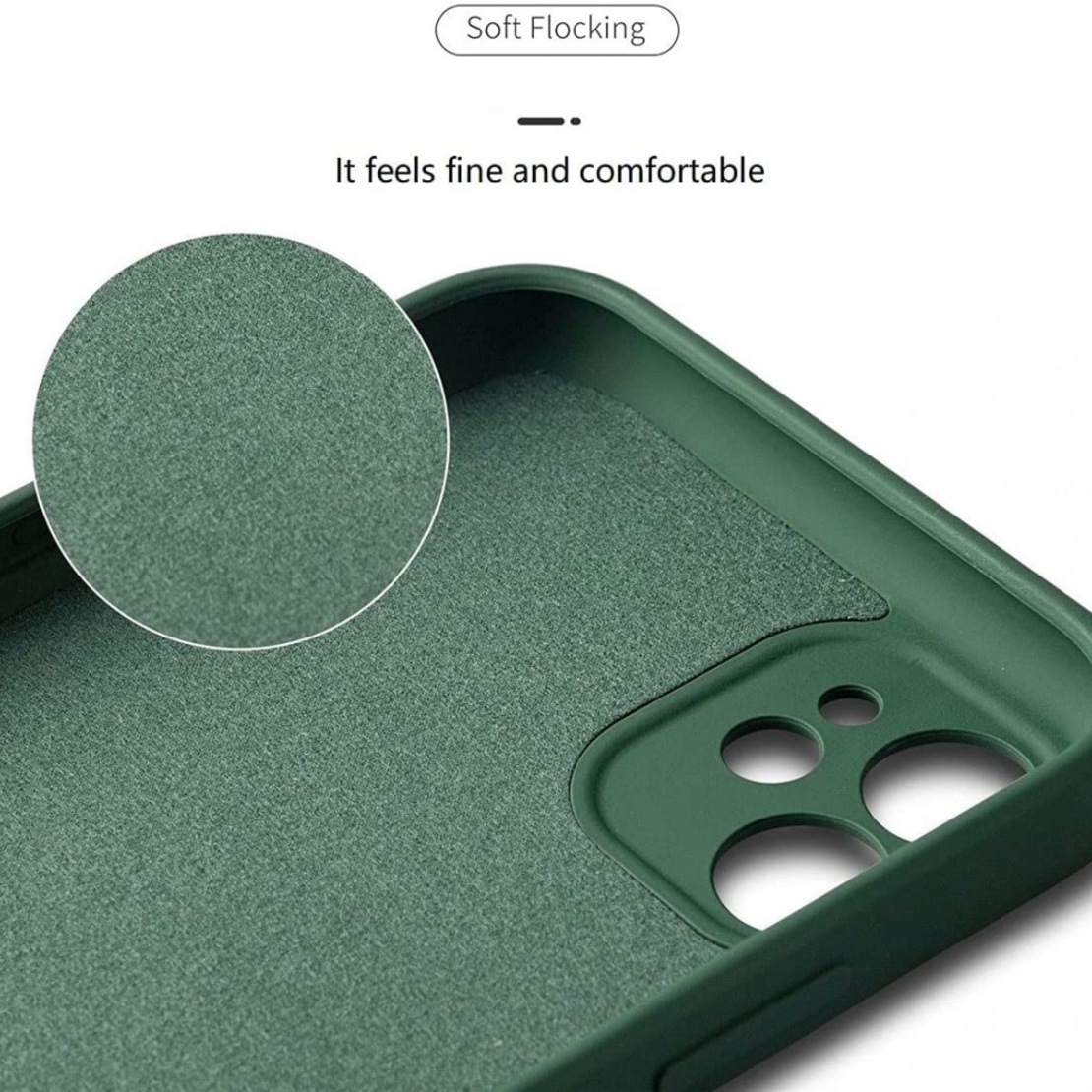 Husa protectie Vafy compatibila cu Samsung A21S Liquid Silicone Ring cu suport rotativ Verde