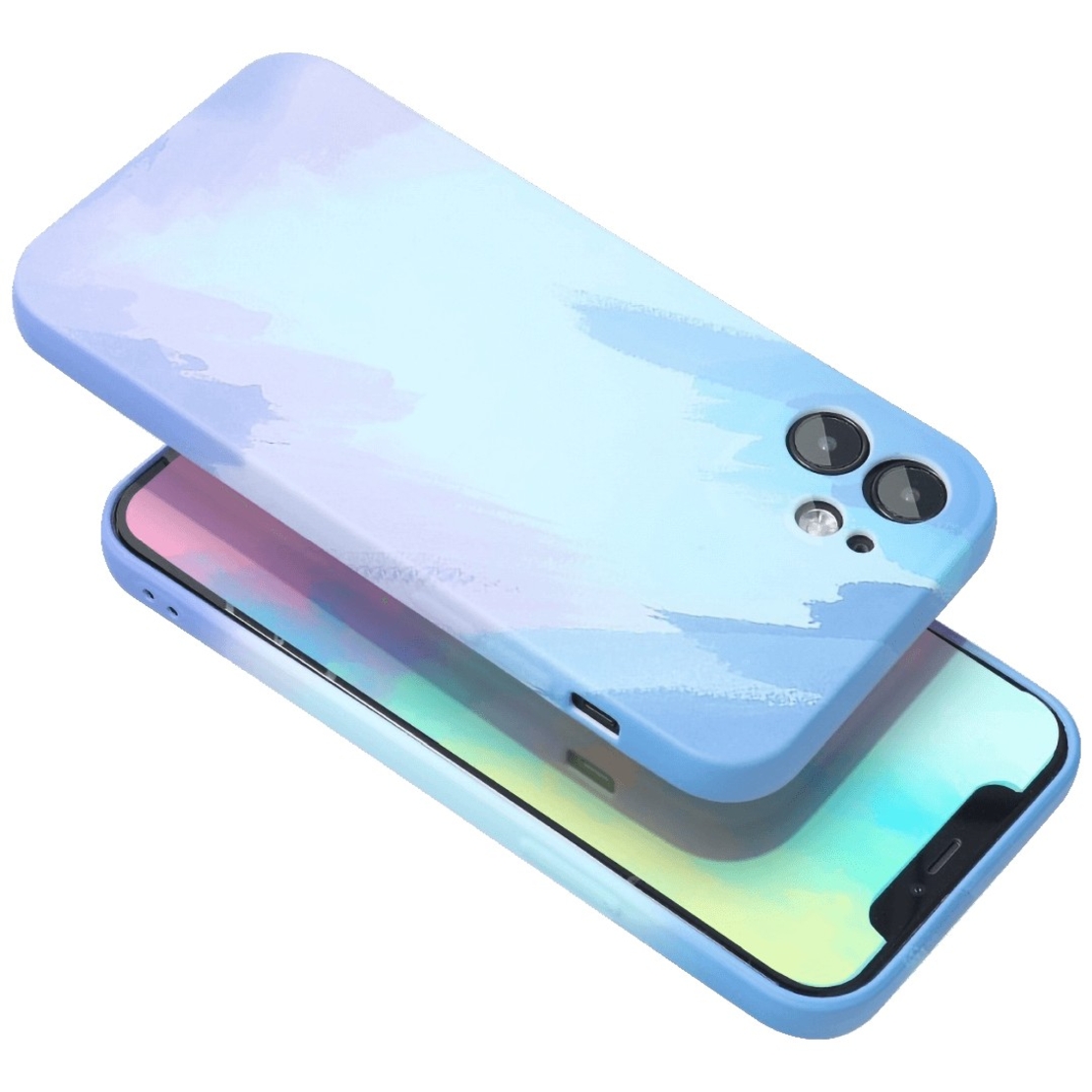 Husa protectie Vafy compatibila cu Apple iPhone 11 Pro Tpu Ombre, Mov/Albastru