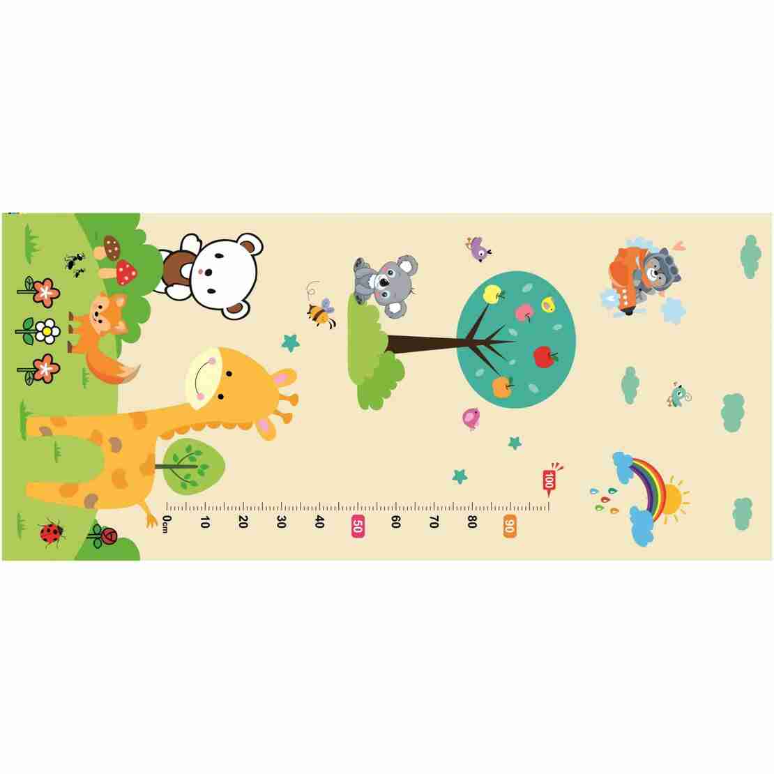 Covoras pentru Copii, Flippy, cu 2 Fete, Model ZOO/Ursulet, din XPE+PE, Impermeabil, Antiderapant, Protectie Termica, +3 Luni, Pliabil, 180 x 200 x 1.5 cm, Multicolor