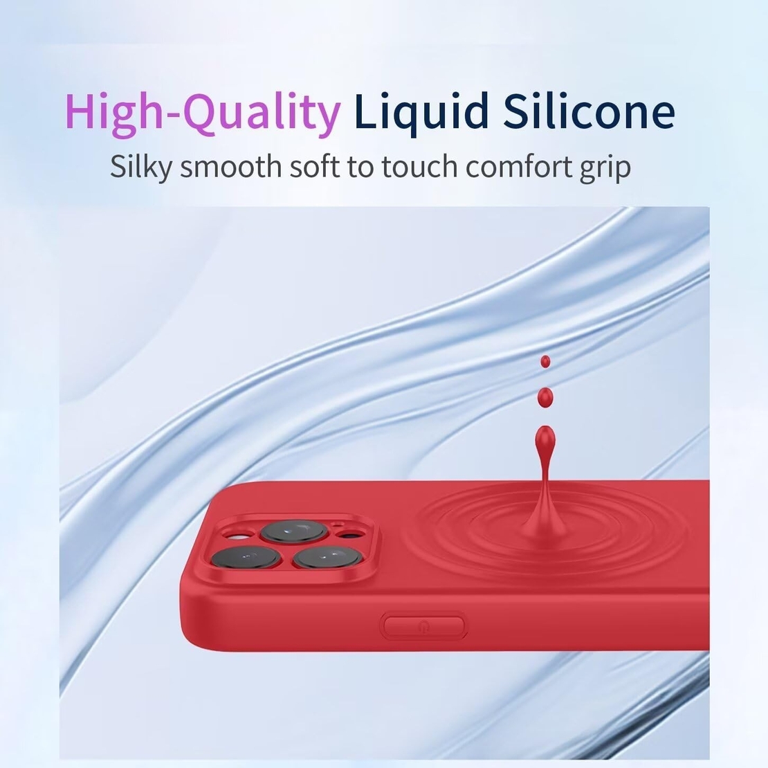 Husa de Protectie, Vafy, pentru Oppo Reno 11 F, Liquid Silicone, cu Microfibra pe Interior, Protectie Antisoc, Compatibil Incarcare Wireless, Rosu