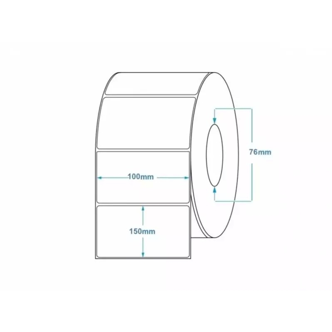Rola etichete termice pentru awb Flippy 100x150mm, 1000 et./rola
