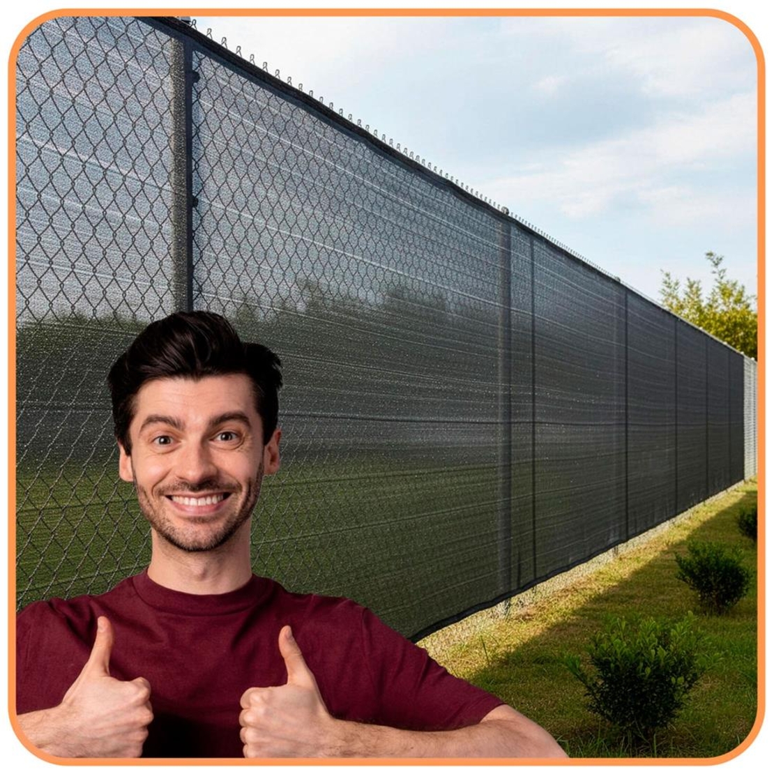 Plasa umbrire si intimitate pentru gard, 1.5m latime, 50m lungime, 65g densitate 62%, antracit deschis