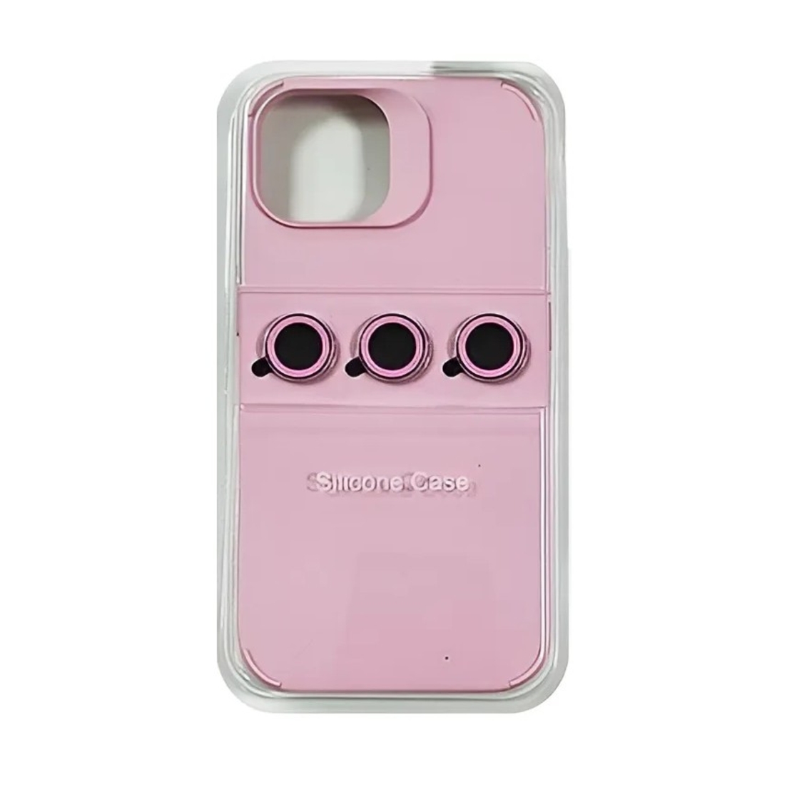 Husa Apple iPhone 14, Vafy, din Silicon Lichid, Interior din Microfibra, Lentile Fosforescente de Protectie Camera, Anti Amprenta, Rezistenta la Socuri, Roz