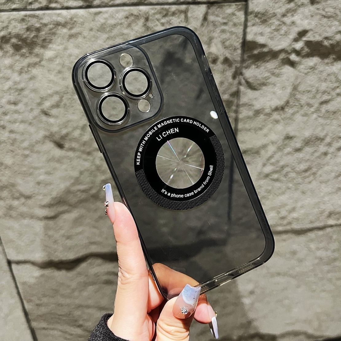 Husa protectie Vafy pentru Apple iPhone 11, decupaj logo, magnetica, Protectie Camera, Negru