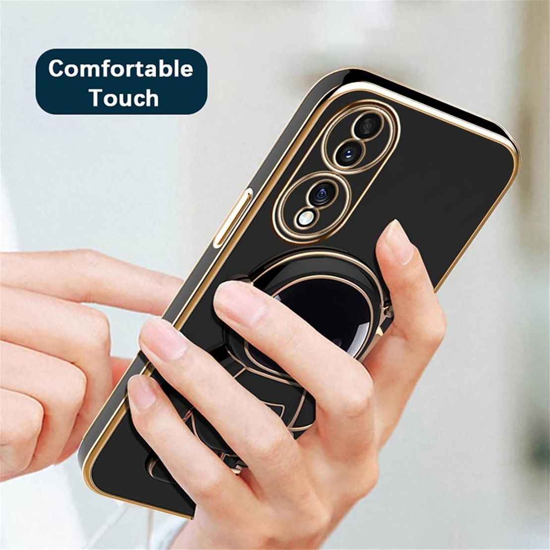 Husa Telefon 2in1, Vafy, Compatibila Huawei Mate 50 Pro, Carcasa TPU cu Suport Inclus Tip Astronaut, Protectie Camere, Negru