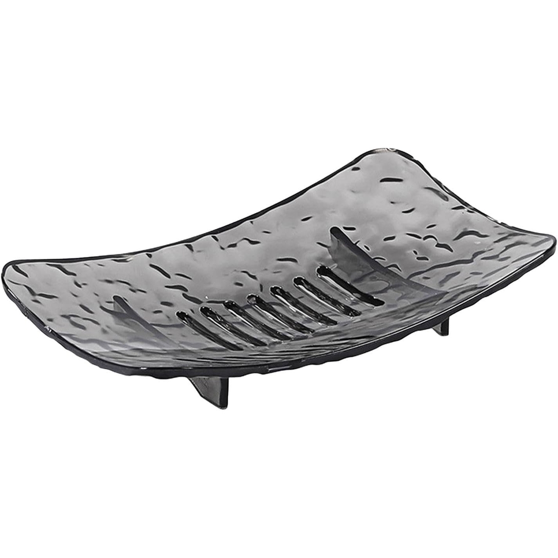 Savoniera din Plastic Flippy, 11 x 8 cm, cu Scurgere Apa, Design Modern, Gri