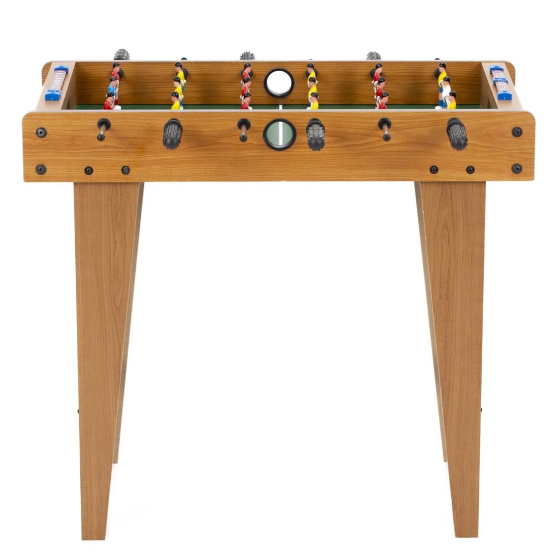 Masa de fotbal pentru copii, cu 6 manere, 18 jucatori, structura si picioare MDF, tabela scor, 69x35x62 cm