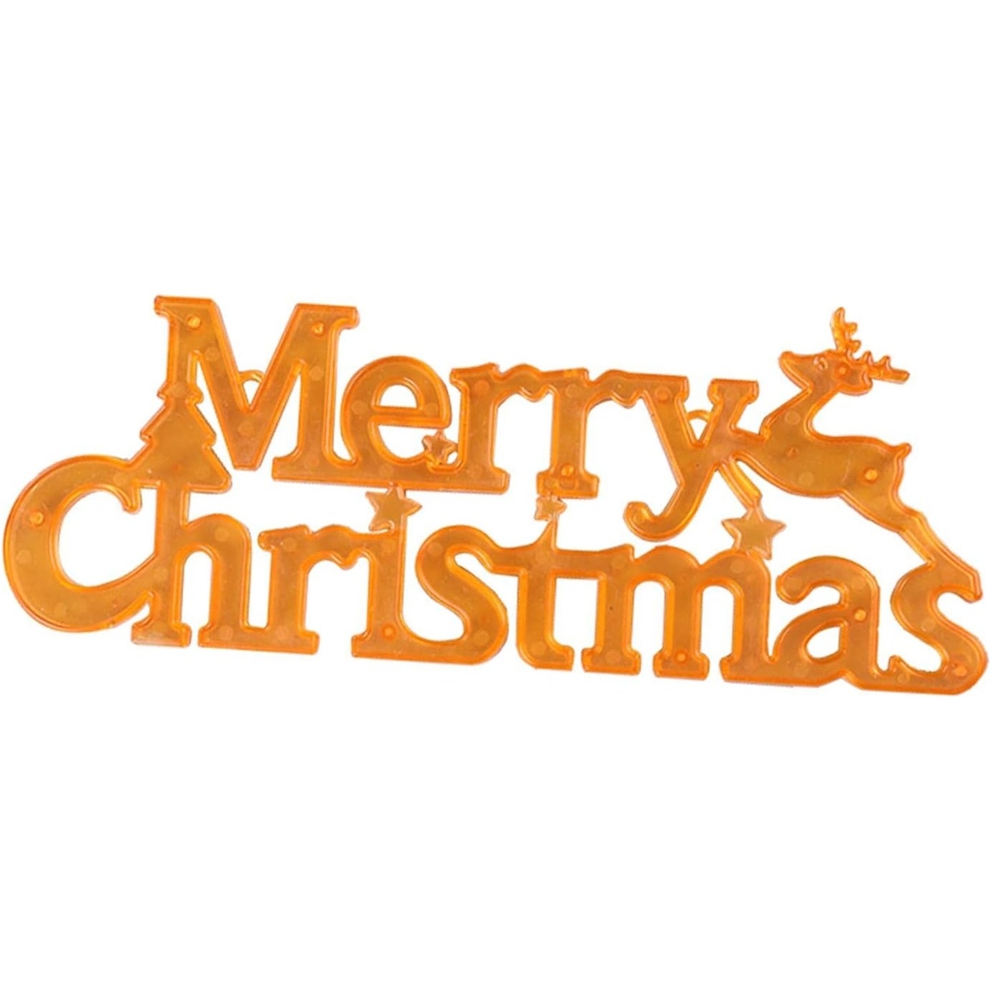 Instalatie LED de Craciun, Vafy, Litere 3D, Merry Christmas, Lumina Calda, 27.5 x 10.5 x 1.4 cm, Galben