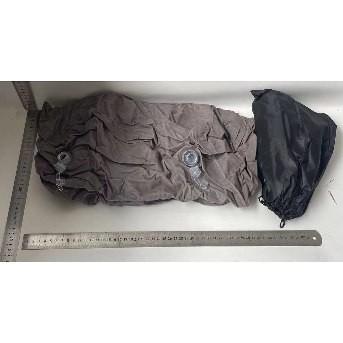 Perna Gonflabila Multifunctionala, Vafy, pentru Picioare, Cap, 3 Straturi, Inaltime Reglabila, 17.8 x 25.4 x 42.9 cm, Gri Inchis