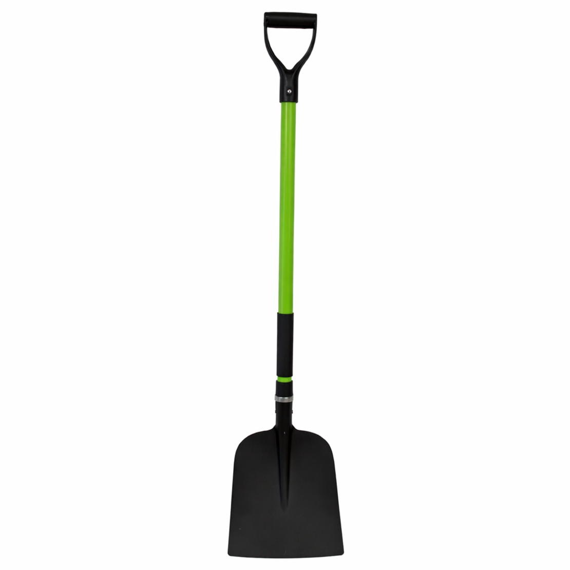 Lopata pentru nisip si materiale vrac, coada din fibra de sticla 120 cm, lama din otel, negru si verde