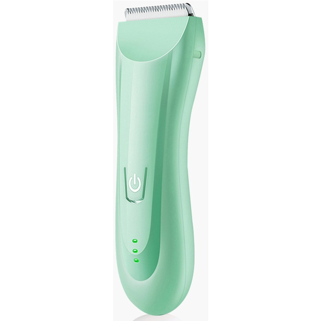 Masina De Tuns Bebelusi si Copii, Vafy, Lame Cermice si Inox, Fara Fir, Functie Anti Taiere, Silentios, 50 W, Rezistent la Apa, 2 Accesorii, Incarcator USB, Verde deschis