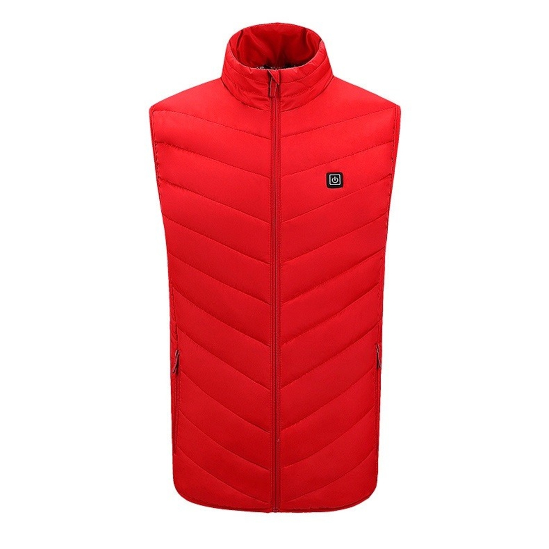 Vesta cu Incalzire, Vafy, Unisex, 2 Zone de Incalzire, Umplutura Bumbac, 3 Trepte de Temperatura, Incarcare USB, Rosu, 45 - 58 kg, Marime L