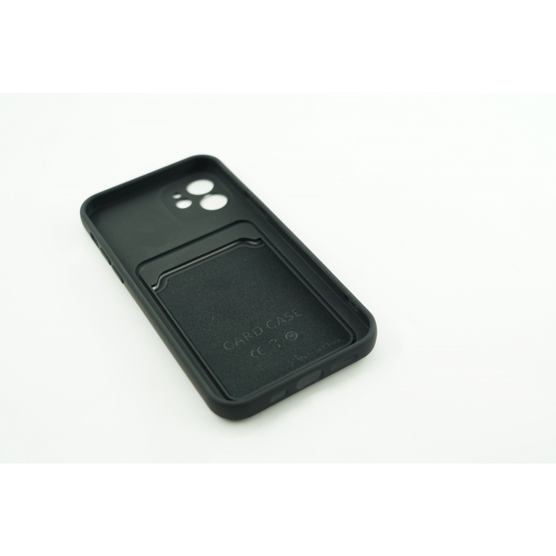 Husa protectie cu suport card compatibila cu Samsung A72 Negru