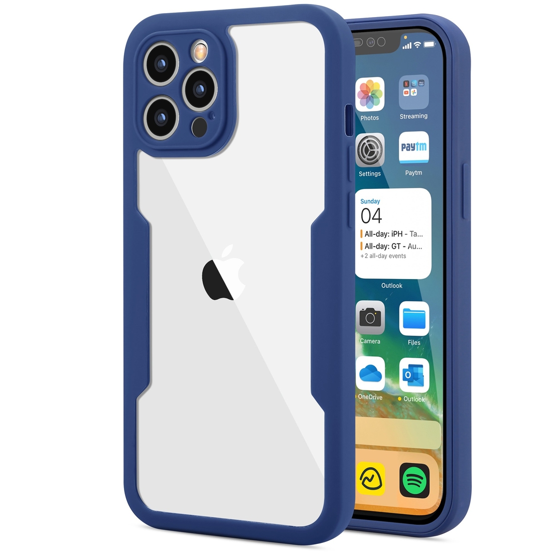 Husa Max Defence pentru Samsung Galaxy S21 FE, Bumper Albastru, Fata Dubla Transparenta, Protectie Antisoc Full 360 ( fata, spate, margini ), Vafy