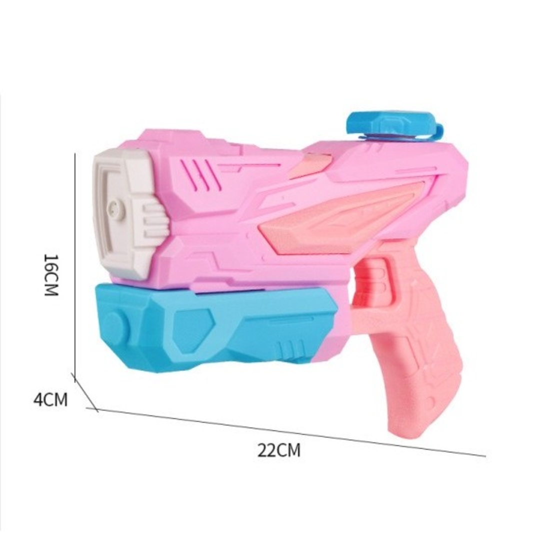 Pistol cu Apa pentru Copii, Rezervor, Pentru Piscina/Plaja, Flippy, 6ani+, 3 duze, Roz, 300ML