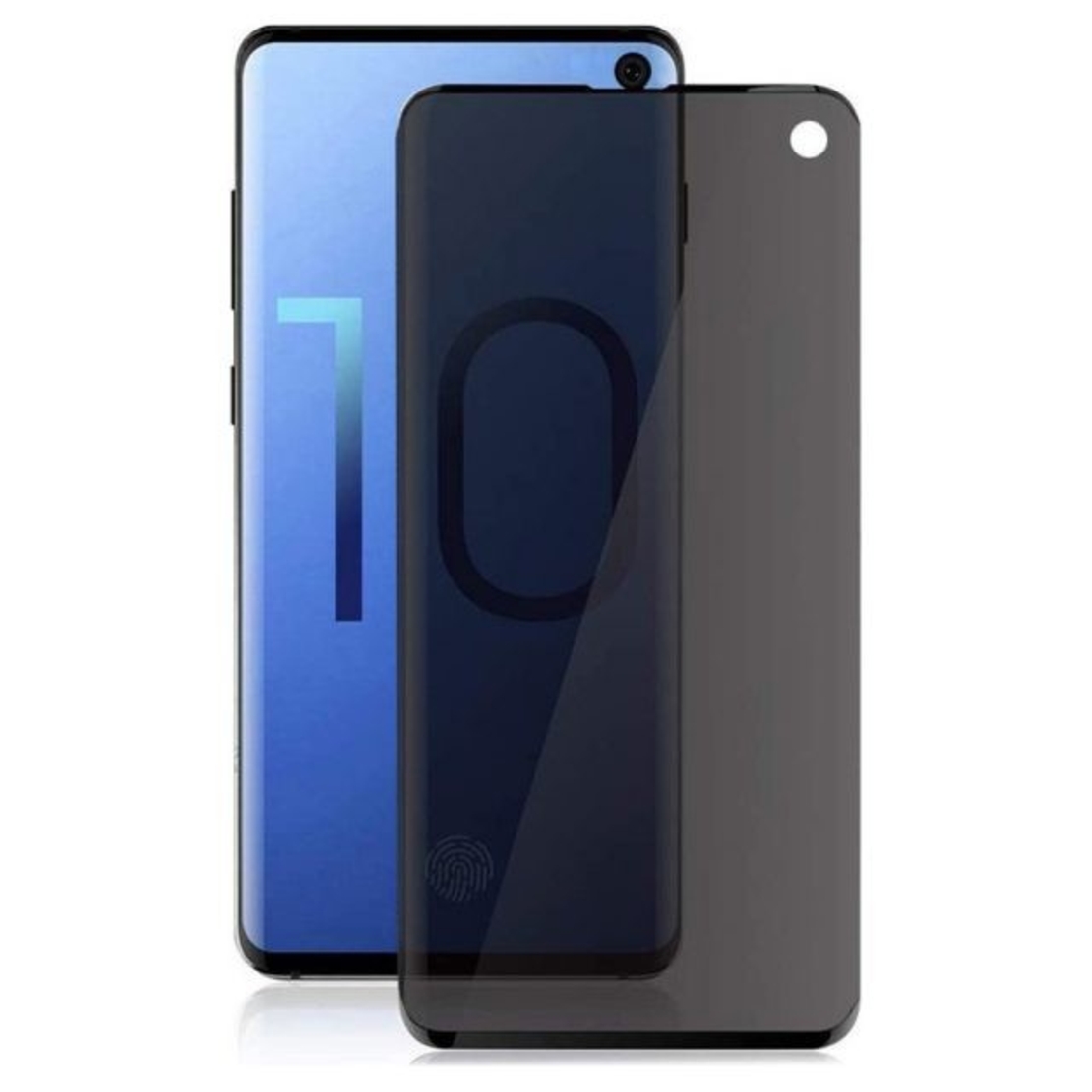 Folie Sticla Securizata Curbata Flippy pentru Samsung S10 Full Glue Privacy Negru