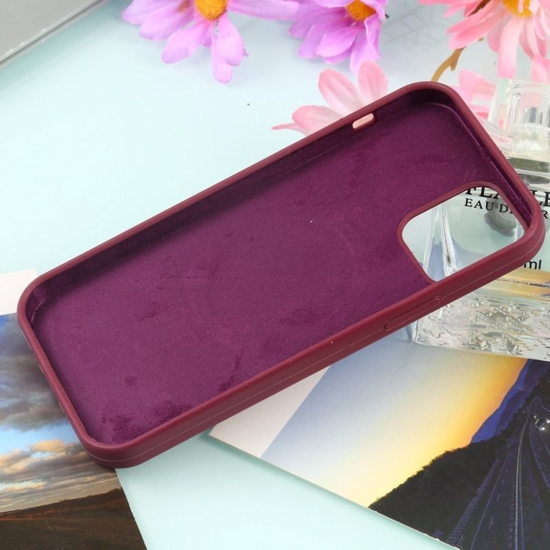 Husa MagSafe liquid large hole magnetic shell pentru Apple iPhone 13 Pro, Full Cover, Liquid Silicone, Magnetica, Incarcare Wireless, Vafy, Mov