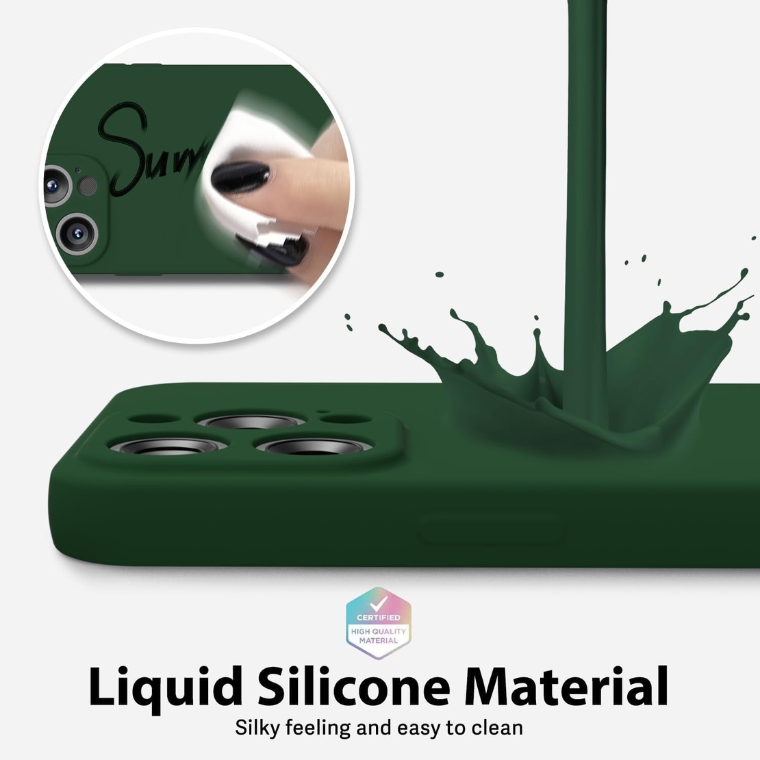 Husa de Protectie Matte TPU, Vafy, pentru OnePlus Nord CE2 Lite, Protectie Camera, Antisoc, Antizgariere, Antialunecare, Acoperire Completa, Verde