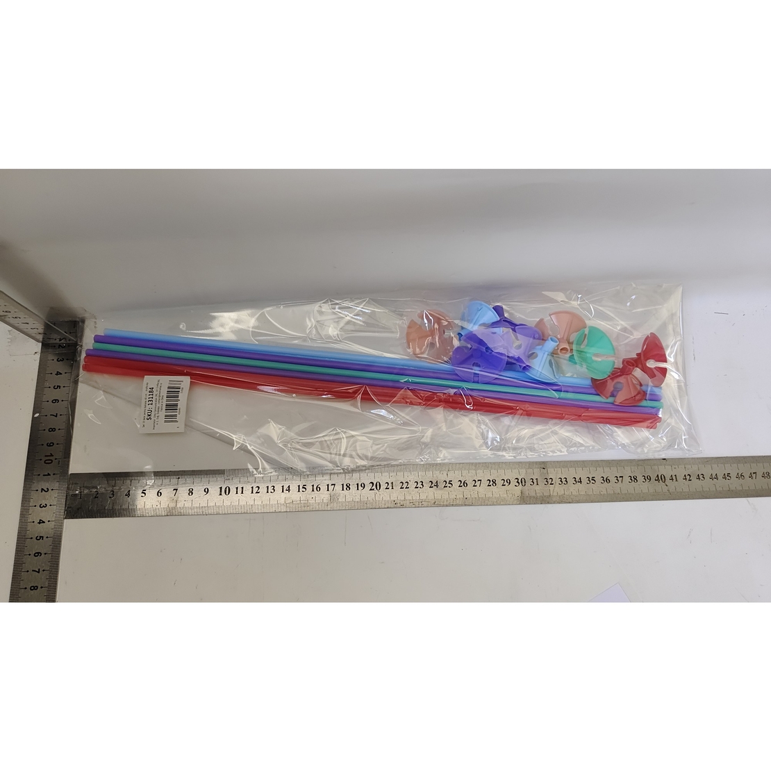 Set 10 Bete cu Rozete pentru Baloane, Flippy, Suporturi de plastic, Usor de instalat, Reutilizabil, Pentru aniversare, Nunta, Ziua de Nastere, Decor, 40 cm, Multicolore