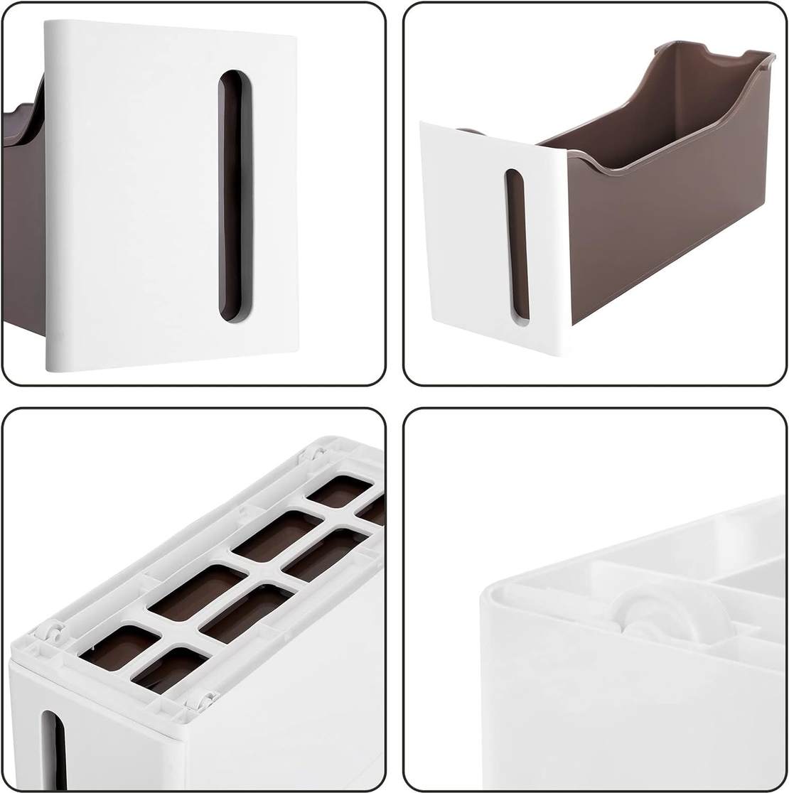 SONGMICS Dulap de depozitare pe roti, pentru bucatarie sau baie, din plastic, cu 4 nivele, 45x17x84cm, alb