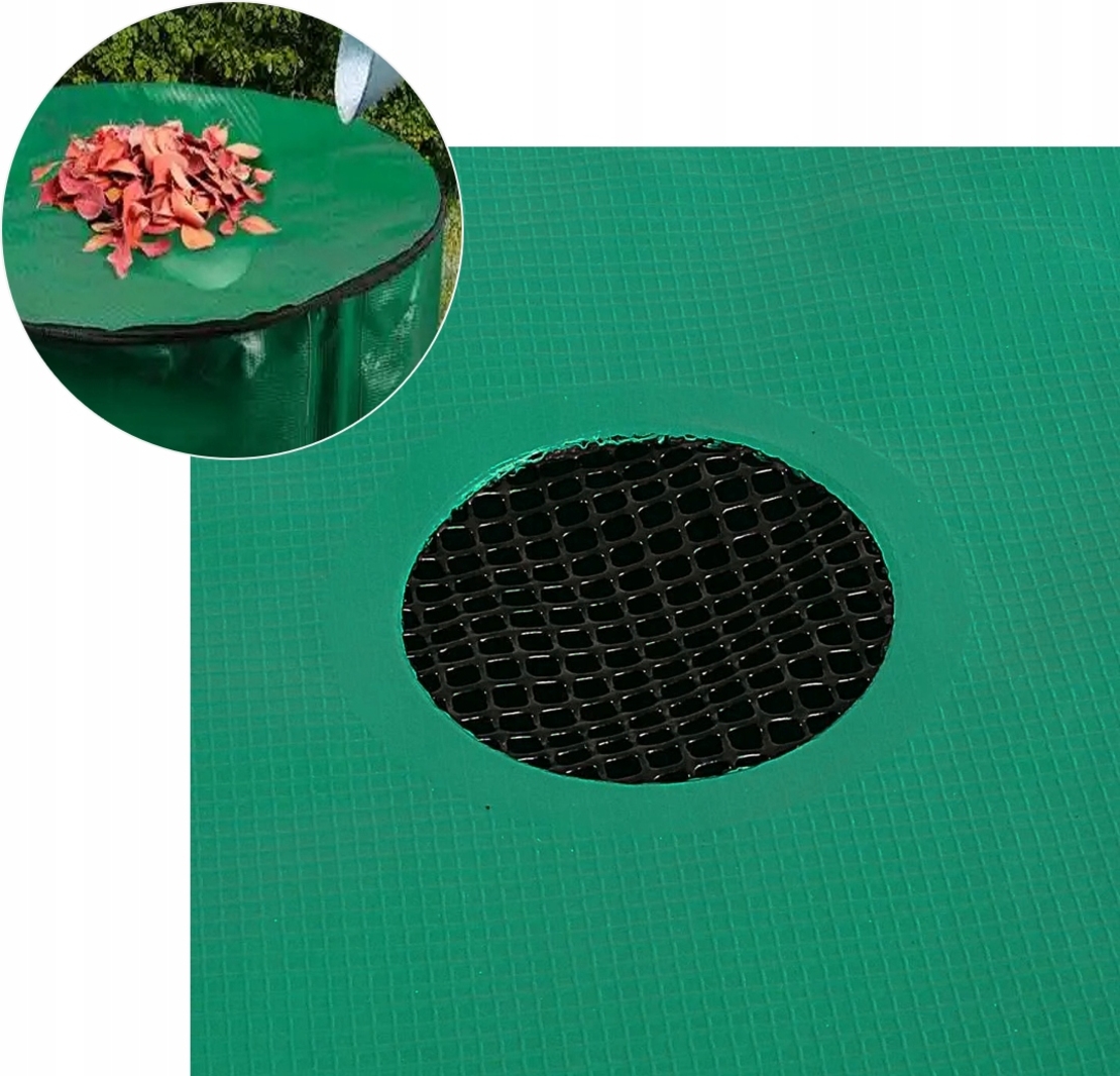 Rezervor apa pluviala 250 L, pliabil 60x88 cm, cu robinet si filtru, PVC rezistent UV, verde