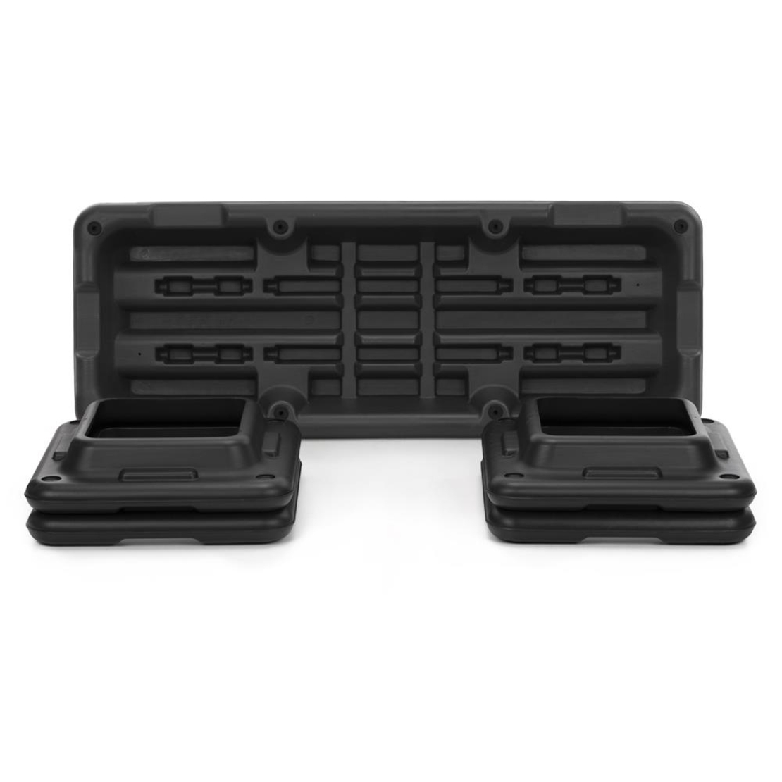 Stepper aerobic fitness profesional, reglabil 3 niveluri, PP, maxim 350 kg, 108x29x20 cm, negru gri