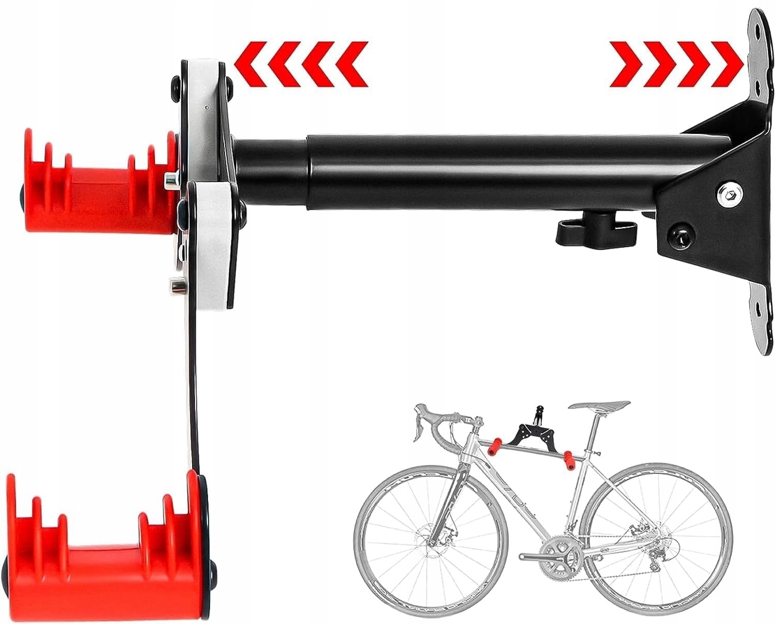 Suport biciclete pliabil pentru perete, metal, 45x36x20 cm