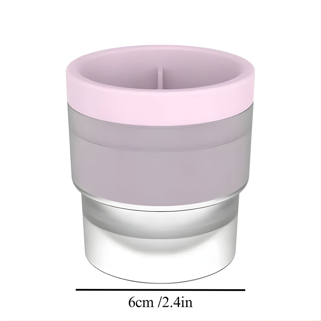 Forma pentru Gheata, Vafy, Sfera XL 6 cm, Silicon Alimentar Premium, Reutilizabila, Topire Lenta pentru Whiskey si Cocktail, Design Stackable, Roz