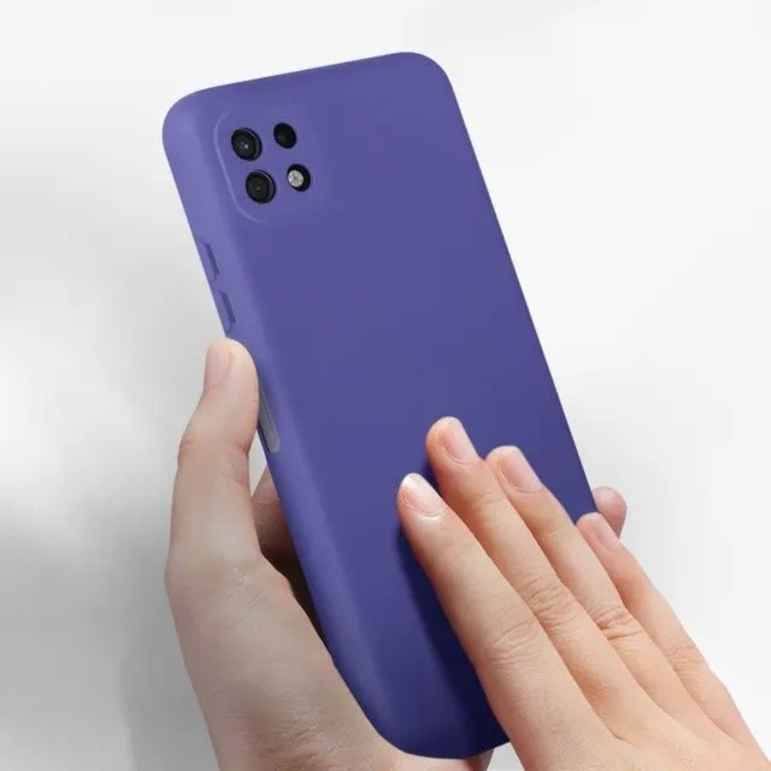 Husa protectie Vafy pentru Samsung A22 5G Liquid Silicone Mov