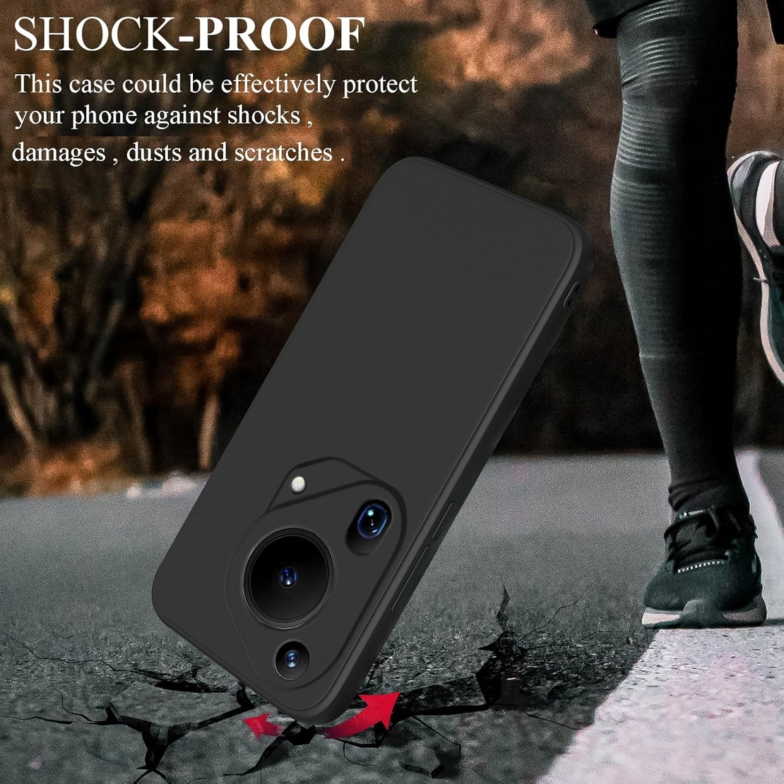 Husa de Protectie, Vafy, pentru Huawei Pura 70 Pro, Liquid Silicone, cu Microfibra pe Interior, Protectie Antisoc, Compatibil Incarcare Wireless