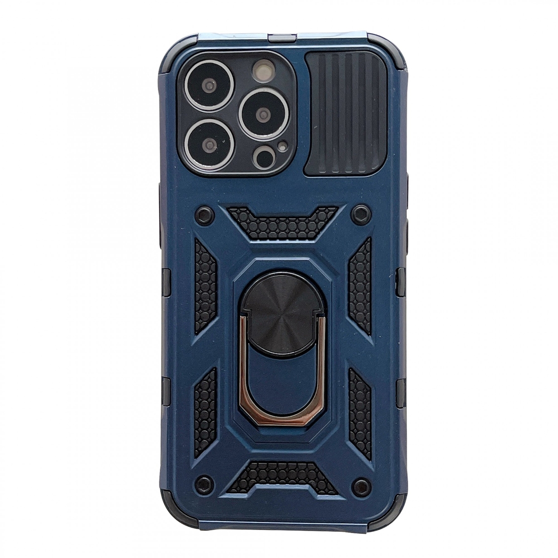 Husa de protectie Vafy compatibila cu Apple iPhone 13 Pro Defender Model 4 cu suport,Albastru