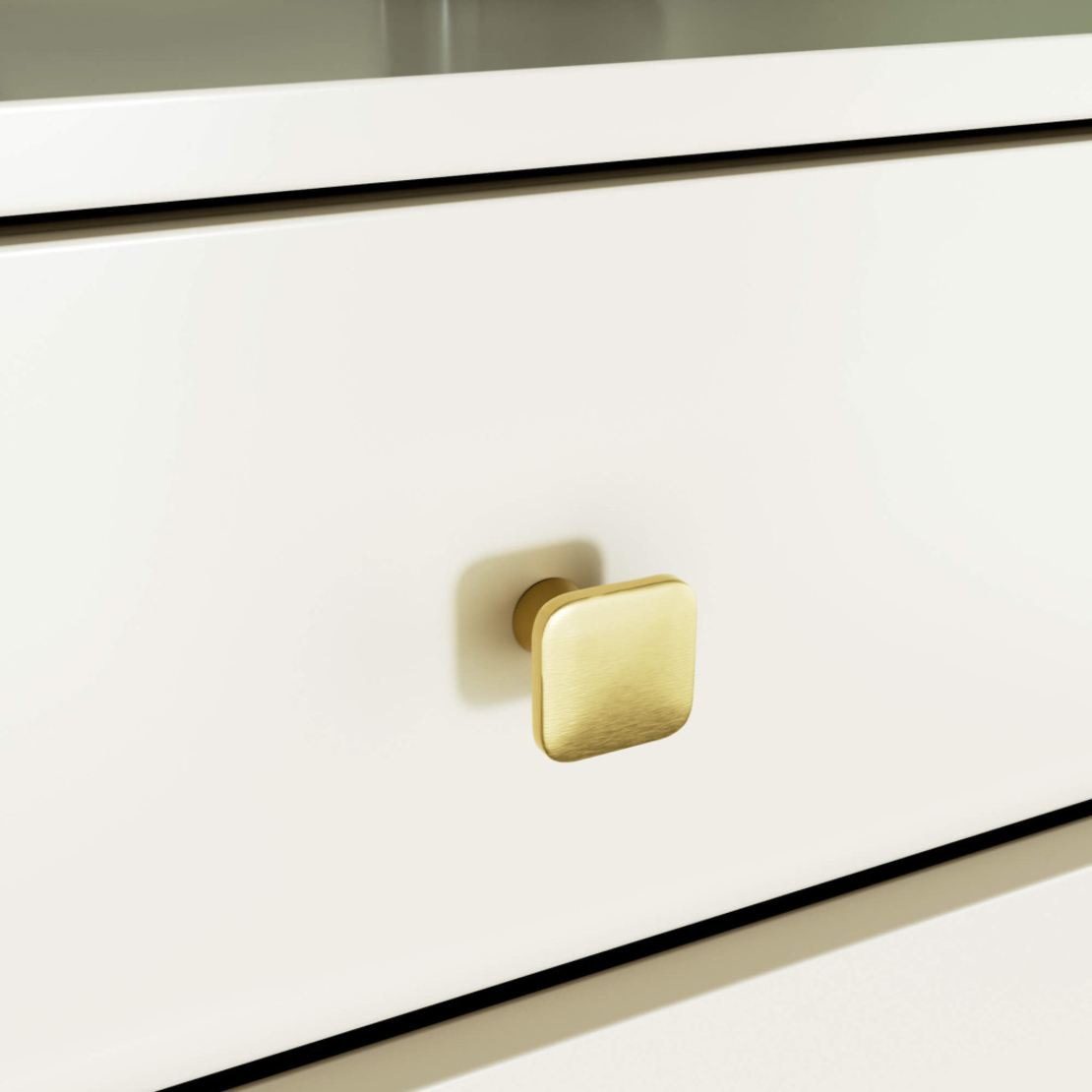 Comoda MOBI K-05, 5 sertare, 60x37x89 cm, casmir cu detalii aurii