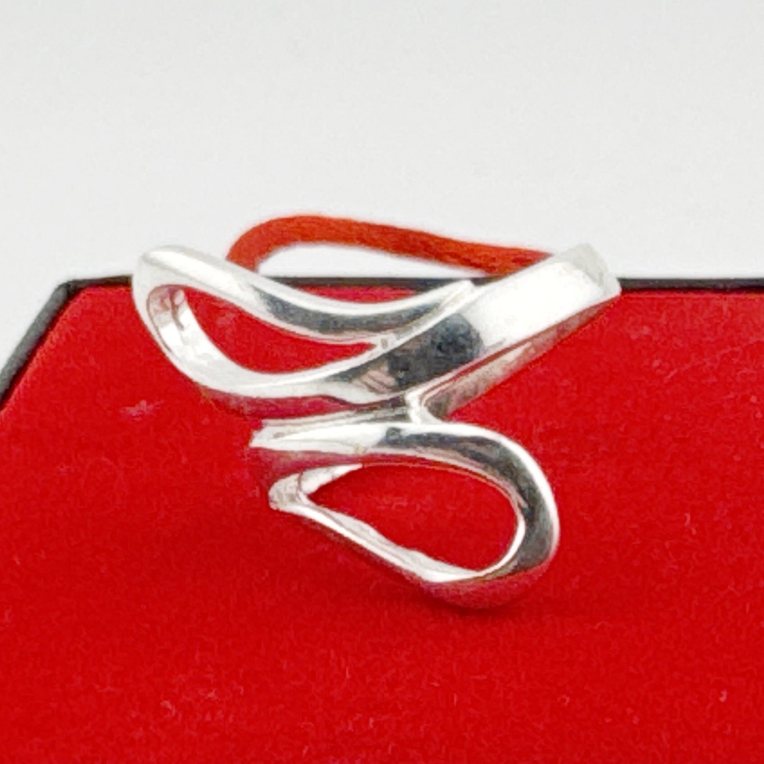 Inel pentru Dama Argint 925, Jolie, Model Sarpe Dublu 5.2 gr, Marimea 57, 2.5 x 2 cm, Argintiu