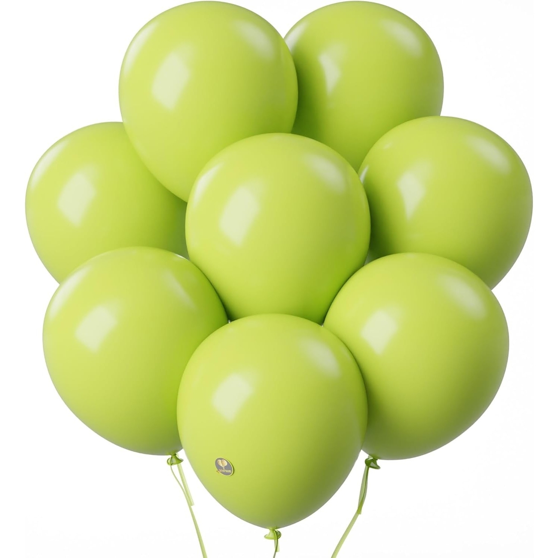 Set 12 Baloane, Flippy, din Latex Standard, 25 cm, Verde Lime