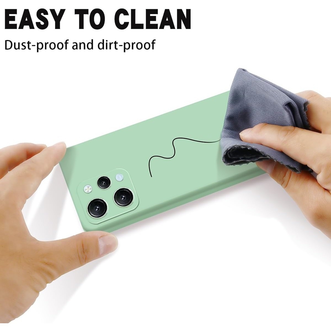 Husa de Protectie Matte TPU, Vafy, pentru Xiaomi Redmi 12, Protectie Camera, Antisoc, Antizgariere, Antialunecare, Acoperire Completa, Verde