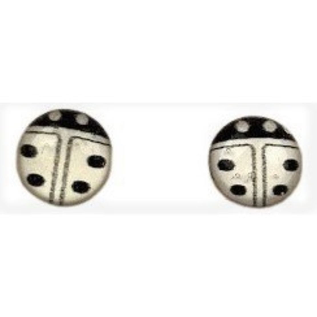 Cercei Din Argint 925, Jolie Silver, Model Buburuză, Placaj Cu Rodiu, 0.38g